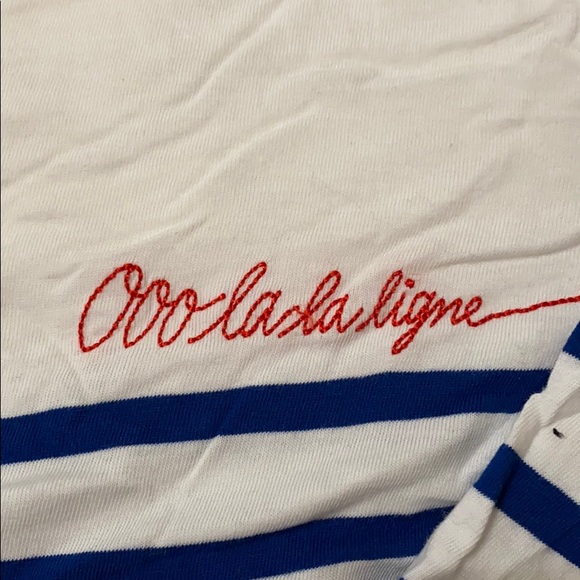 La Ligne Embroidered Long Sleevw Cotton Tee - Picture 2 of 5